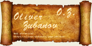 Oliver Zubanov vizit kartica